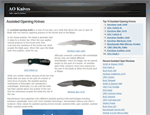 Tablet Screenshot of aoknives.com